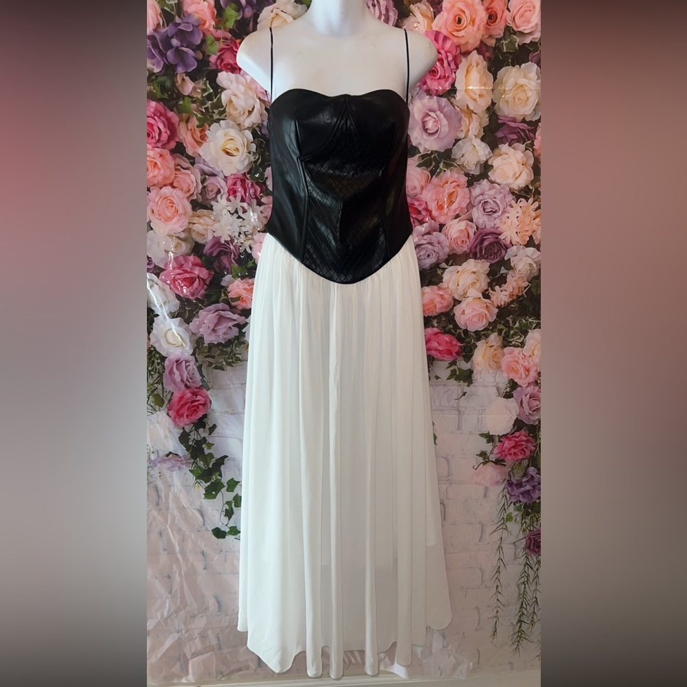 Elegant Black and White Women's Dress